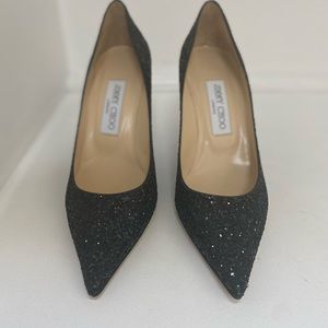 Jimmy Choo Love 100 glitter pumps